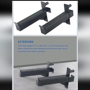 Barbell Safety Catches Squat Rack Safety Arm Spotter Attachment Fit for 2x2 Powe